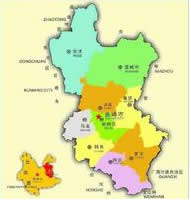 曲靖市行政区划图